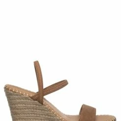 Bamboo New Announce04 Espadrille Platform Wedge Sandal - Women Elastic Ankle Strap Heel