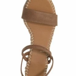 Bamboo New Announce04 Espadrille Platform Wedge Sandal - Women Elastic Ankle Strap Heel