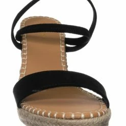 Bamboo New Announce04 Espadrille Platform Wedge Sandal - Women Elastic Ankle Strap Heel