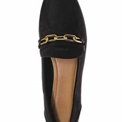 Bamboo Approach02 Penny Loafer Horsebit Gold Chain - Almond Toe Slip On Oxford Moccasin New