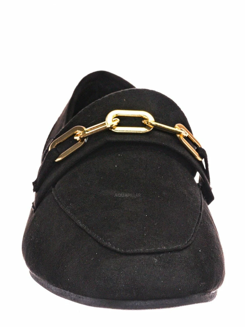 Bamboo Approach02 Penny Loafer Horsebit Gold Chain - Almond Toe Slip On Oxford Moccasin New