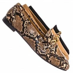 Bamboo Approach02 Penny Loafer Horsebit Gold Chain - Almond Toe Slip On Oxford Moccasin New