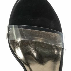 Bamboo Avenue06 Transparent Clear Dress Sandal - Perspex Vinyl Acrylic Strappy Shoe New