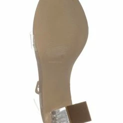 Bamboo Avenue06 Transparent Clear Dress Sandal - Perspex Vinyl Acrylic Strappy Shoe New