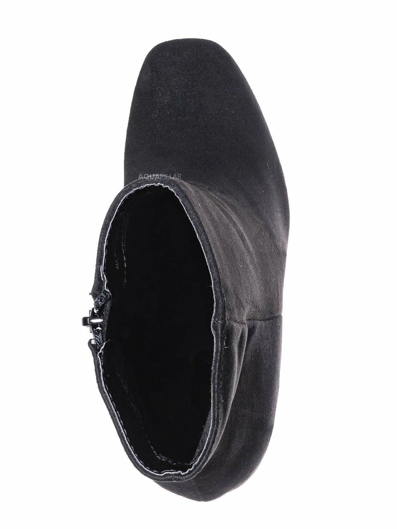 Bamboo New Awake01 Classic Block Heel Bootie - Womens Chunky Ankle Dress Boots