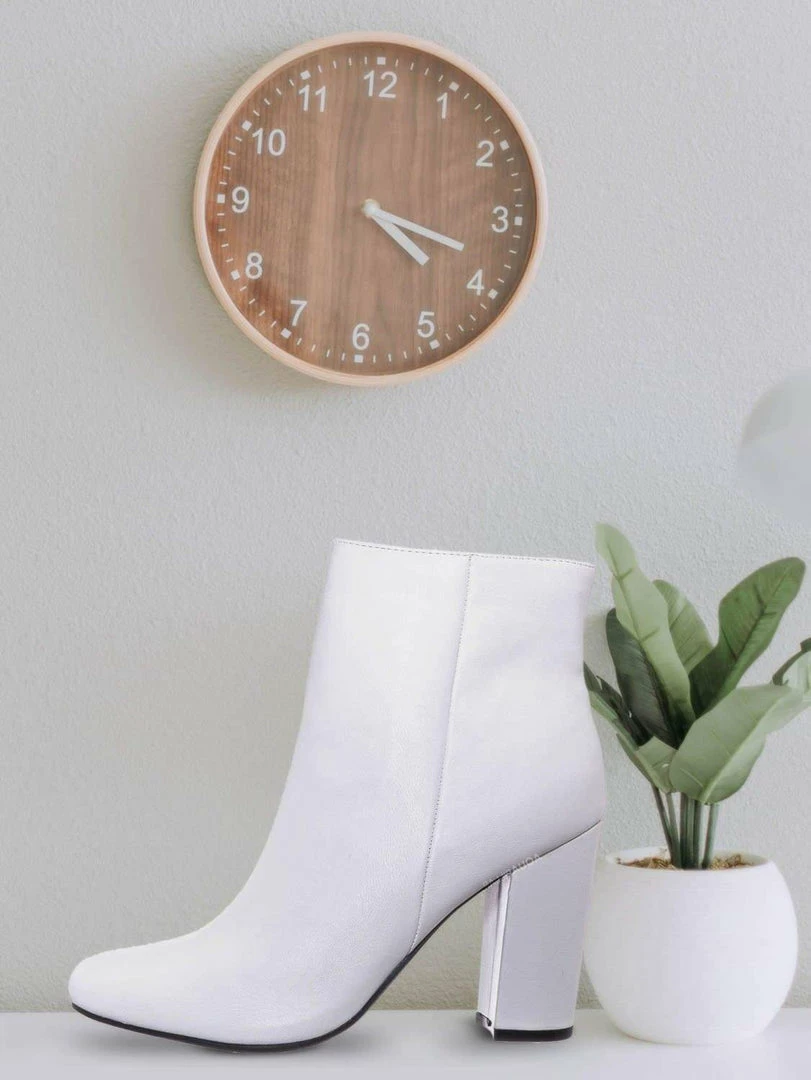 Bamboo New Awake01 Classic Block Heel Bootie - Womens Chunky Ankle Dress Boots