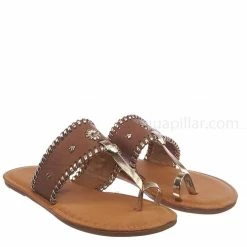 Bamboo Barton15 Vintage Flat Toe Ring Slide On Sandal - Women Flat Tstrap Braided Shoe New