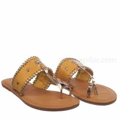 Bamboo Barton15 Vintage Flat Toe Ring Slide On Sandal - Women Flat Tstrap Braided Shoe New