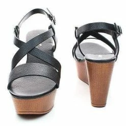 New Becca09 By Bamboo, Criss Cross Cut Out Ankle Strap Open Toe Platform Wedge Sandal