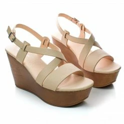 New Becca09 By Bamboo, Criss Cross Cut Out Ankle Strap Open Toe Platform Wedge Sandal