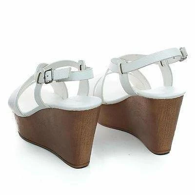 New Becca09 By Bamboo, Criss Cross Cut Out Ankle Strap Open Toe Platform Wedge Sandal