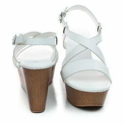 New Becca09 By Bamboo, Criss Cross Cut Out Ankle Strap Open Toe Platform Wedge Sandal