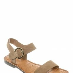 Bamboo New Belen Wide Band Flat Sandal - Womens Open Toe Summer Buckle Beachwear