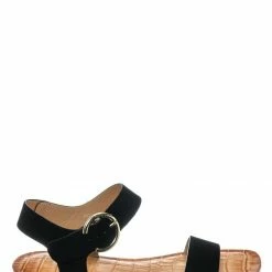 Bamboo New Belen Wide Band Flat Sandal - Womens Open Toe Summer Buckle Beachwear