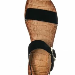 Bamboo New Belen Wide Band Flat Sandal - Womens Open Toe Summer Buckle Beachwear