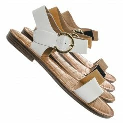 Bamboo New Belen Wide Band Flat Sandal - Womens Open Toe Summer Buckle Beachwear