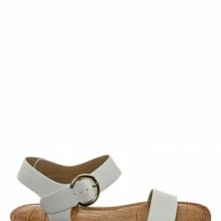 Bamboo New Belen Wide Band Flat Sandal - Womens Open Toe Summer Buckle Beachwear