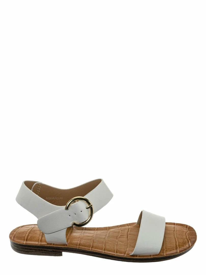 Bamboo New Belen Wide Band Flat Sandal - Womens Open Toe Summer Buckle Beachwear