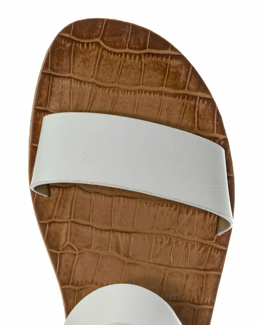 Bamboo New Belen Wide Band Flat Sandal - Womens Open Toe Summer Buckle Beachwear