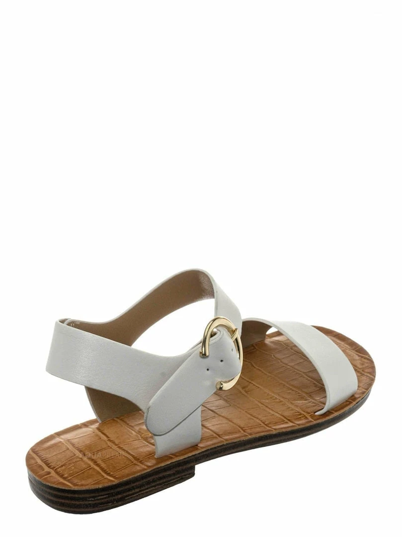 Bamboo New Belen Wide Band Flat Sandal - Womens Open Toe Summer Buckle Beachwear