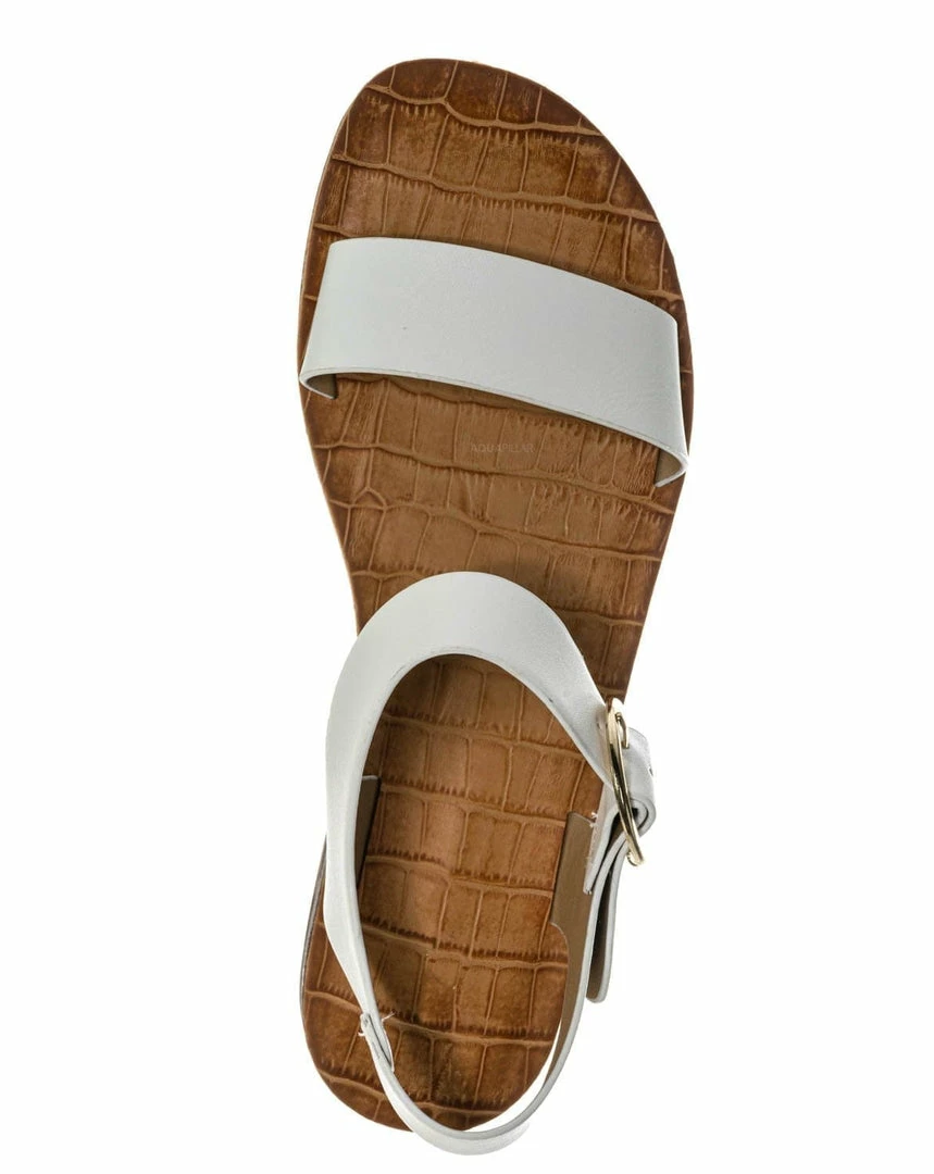 Bamboo New Belen Wide Band Flat Sandal - Womens Open Toe Summer Buckle Beachwear