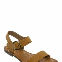 Bamboo New Belen Wide Band Flat Sandal - Womens Open Toe Summer Buckle Beachwear