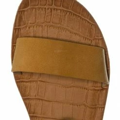 Bamboo New Belen Wide Band Flat Sandal - Womens Open Toe Summer Buckle Beachwear