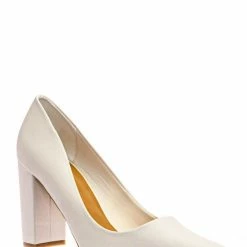 Bamboo Bellflower02 Pointed Toe High Block Heel Pump - Women Chunky Retro Dress Shoe New