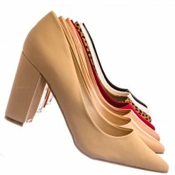Bamboo Bellflower02 Pointed Toe High Block Heel Pump - Women Chunky Retro Dress Shoe New