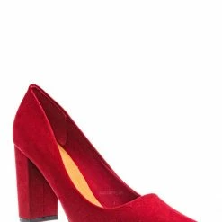 Bamboo Bellflower02 Pointed Toe High Block Heel Pump - Women Chunky Retro Dress Shoe New