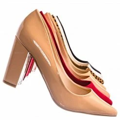 Bamboo Bellflower02 Pointed Toe High Block Heel Pump - Women Chunky Retro Dress Shoe New