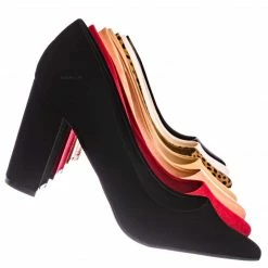 Bamboo Bellflower02 Pointed Toe High Block Heel Pump - Women Chunky Retro Dress Shoe New