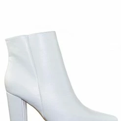 Bamboo New Bellflower09 Pointed Toe Block Heel Bootie - Women Croc & Suede Ankle Pump Boot