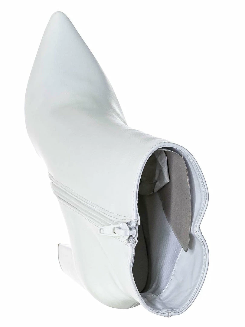 Bamboo New Bellflower09 Pointed Toe Block Heel Bootie - Women Croc & Suede Ankle Pump Boot