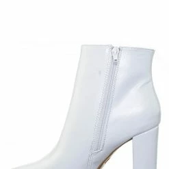 Bamboo New Bellflower09 Pointed Toe Block Heel Bootie - Women Croc & Suede Ankle Pump Boot