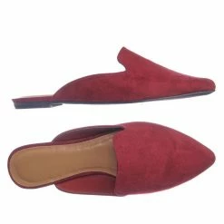 Bamboo Blog44 Slip On Mule Slippers - Women Flat Backless Pointed Toe Pump