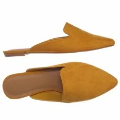 Bamboo Blog44 Slip On Mule Slippers - Women Flat Backless Pointed Toe Pump