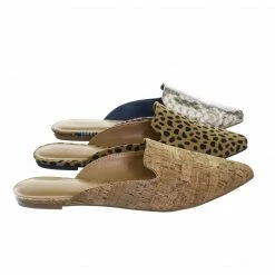 Bamboo Blog44 Slip On Mule Slippers - Women Flat Backless Pointed Toe Pump