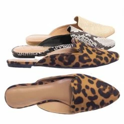 Bamboo Blog44 Slip On Mule Slippers - Women Flat Backless Pointed Toe Pump