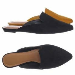 Bamboo Blog44 Slip On Mule Slippers - Women Flat Backless Pointed Toe Pump