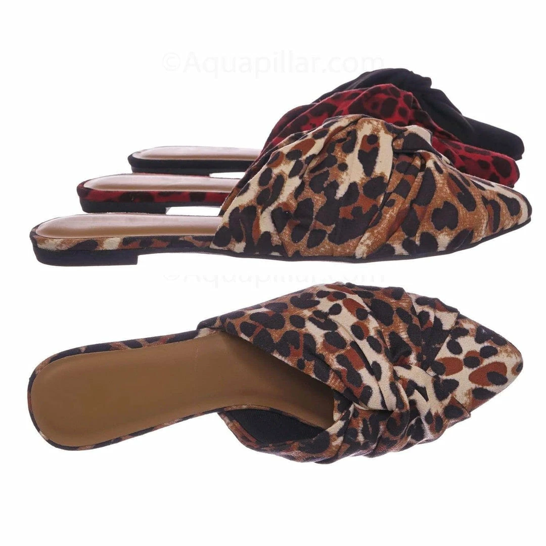 Bamboo New Blog60 Pointed Toe Slide In Loafer - Women Backless Open Heel Slipper Sandals