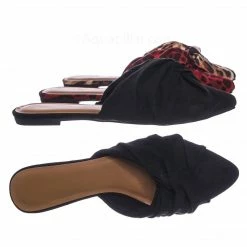 Bamboo New Blog60 Pointed Toe Slide In Loafer - Women Backless Open Heel Slipper Sandals