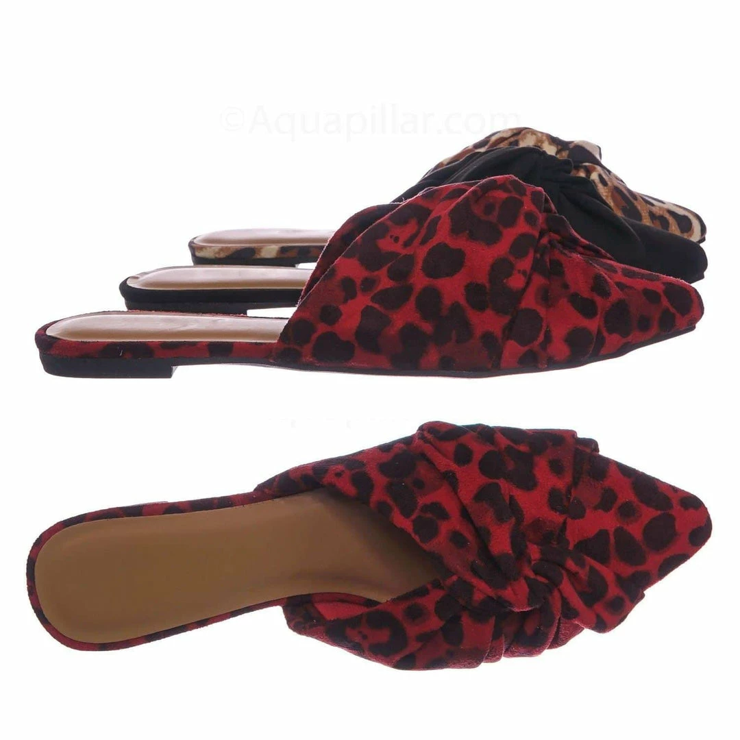 Bamboo New Blog60 Pointed Toe Slide In Loafer - Women Backless Open Heel Slipper Sandals