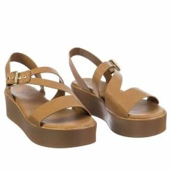 Bamboo Bonus15 Platform Flatform Open Toe Strappy Buckle Sandal New