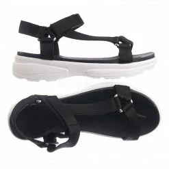 Bamboo Catch02 Hook & Loop Sporty Cushioned Footbed Sandal - Women Web Strap Flatform New