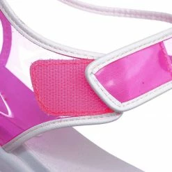 Bamboo Catch13 Sporty Lucite Clear Sandal - Women Neon Transparent Molded Footbed PVC