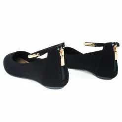 Chantel40M By Bamboo, Round Toe Dress Flat W Oriental/Russian Print, Metal Ankle Strap. Flat Shoe