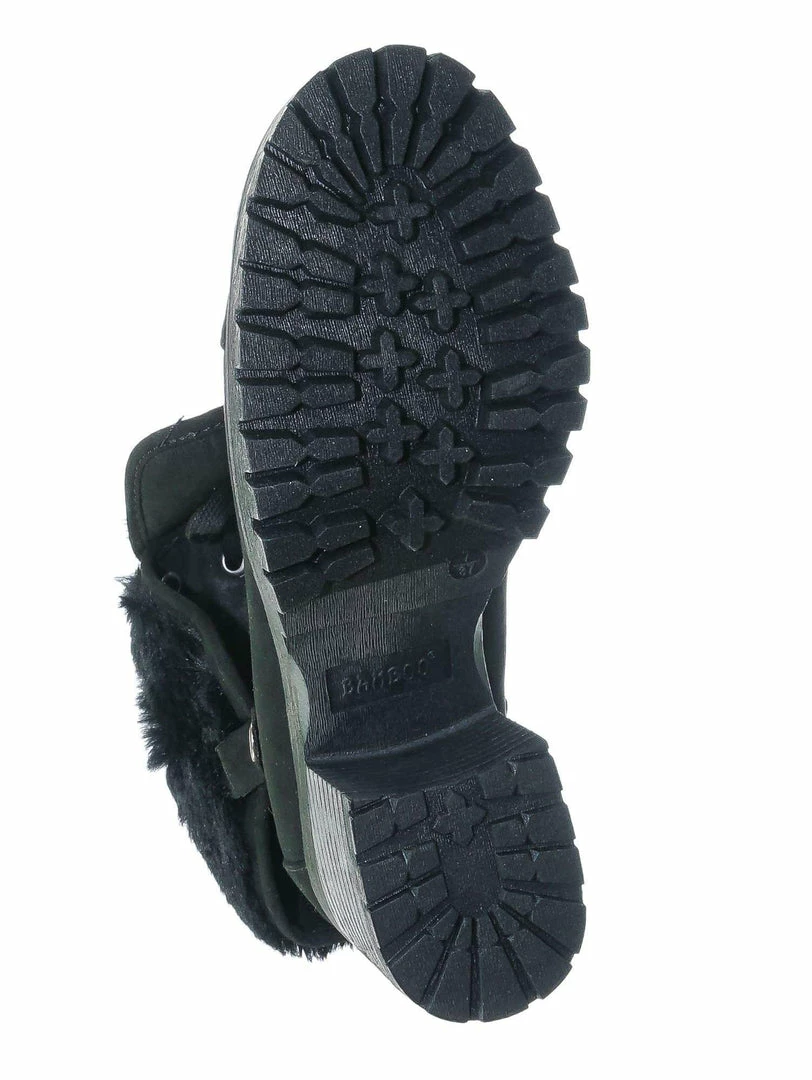 Bamboo Chief14 Sherling Fold Over Combat Boot -Women Faux Fur Ankle High Lace Up Boot New