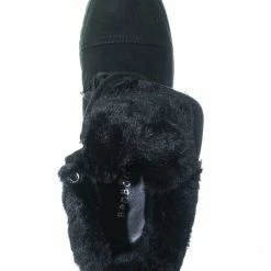 Bamboo Chief14 Sherling Fold Over Combat Boot -Women Faux Fur Ankle High Lace Up Boot New