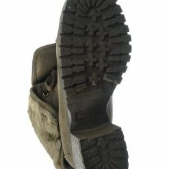 Bamboo Chief14 Sherling Fold Over Combat Boot -Women Faux Fur Ankle High Lace Up Boot New